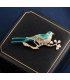 XSB223 - Green Bird Saree Brooch